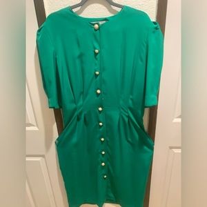 Green vintage MS CHAUS dress